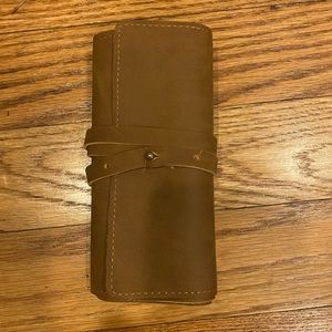 Leather Travel Watch Roll Organizer Holds 5 Watches, Easy CarryMen Women Gift